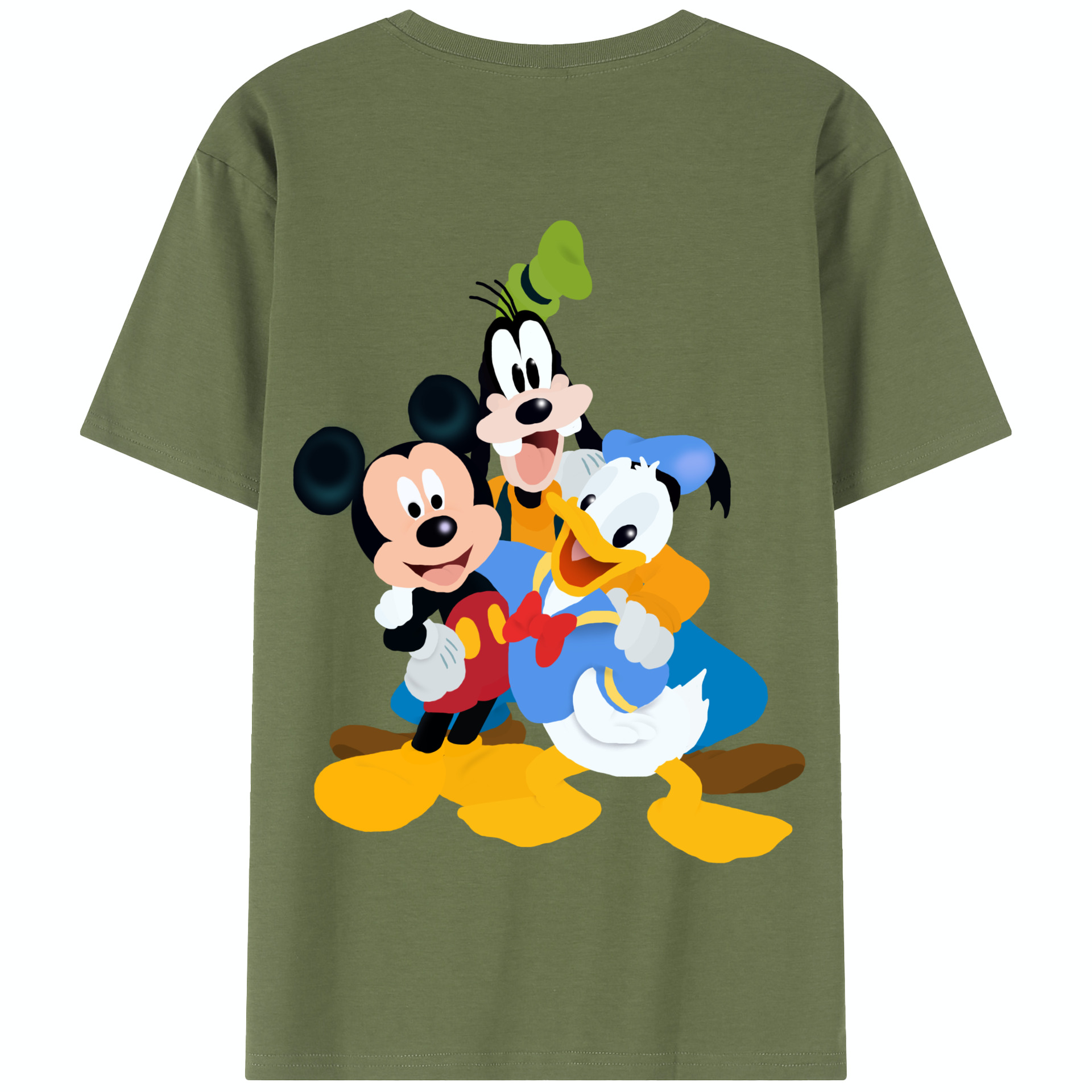 （画像用） ミッキーマウス Mickey Mouse 綿100％半袖Tシャツ（背面プリント）